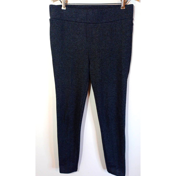 LOFT Womens M Gray Stretch Herringbone Skinny Ponte Pants Work - Picture 1 of 6
